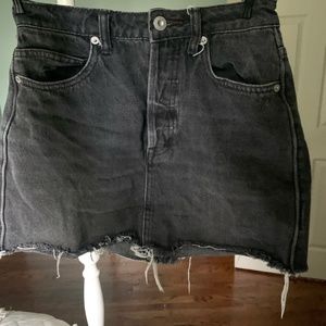 Free People Rugged Denim Skirt